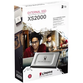 Внешний SSD накопитель Kingston XS2000 USB 3.2 Type-C 2TB Silver (SXS2000/2000GA)