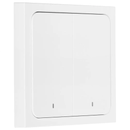 Умный выключатель Яндекс 2 клавиши, беспроводной Яндекс Zigbee (YNDX-00535) White (Белый)