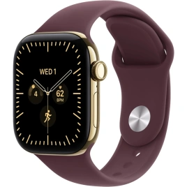 Смарт-часы Apple Watch Series 12 46mm Radiant Gold Titanium Case with Burgundy Sport Band S/M