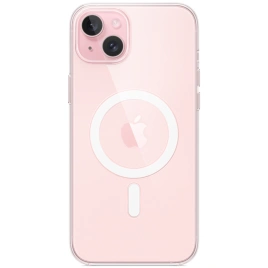Силиконовый чехол Apple MagSafe для iPhone 15 Plus Clear