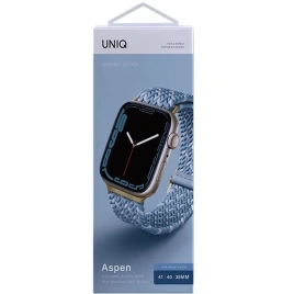 Ремешок Uniq Aspen Design Strap Braided для Apple Watch 38/40/41 Cerulean Blue
