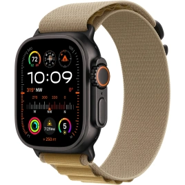 Ремешок Apple Watch Ultra 49mm Tan Alpine Loop M Black Titanium Finish (MYQ13FE)