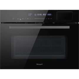 Встраиваемый компактный духовой шкаф с СВЧ и паром Weissgauff OEMS 459 PDB Black