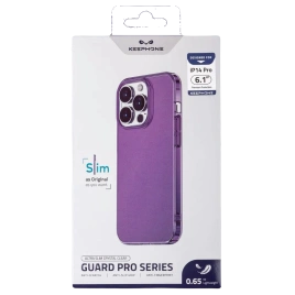 Чехол прозрачный Keephone для iPhone 14 Pro Guard Pro Series Violet Crystal Clear