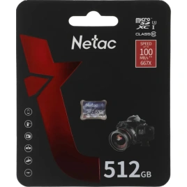 Карта памяти Netac SDXC class 10 (NT02P500ULT-512G-S)