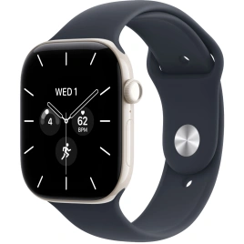 Смарт-часы Apple Watch Series 12 42mm Pearl White Ceramic Case with Navy Blue Sport Band S/M