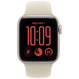 Смарт-часы Apple Watch SE (2026) 40mm Starlight Aluminum Sand Sport Band S/M