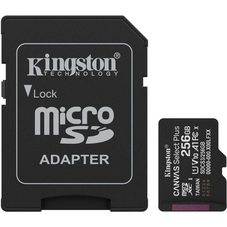 Карта памяти Kingston Canvas Select Plus 256GB MicroSD (SDCS3/256GB) фото 1