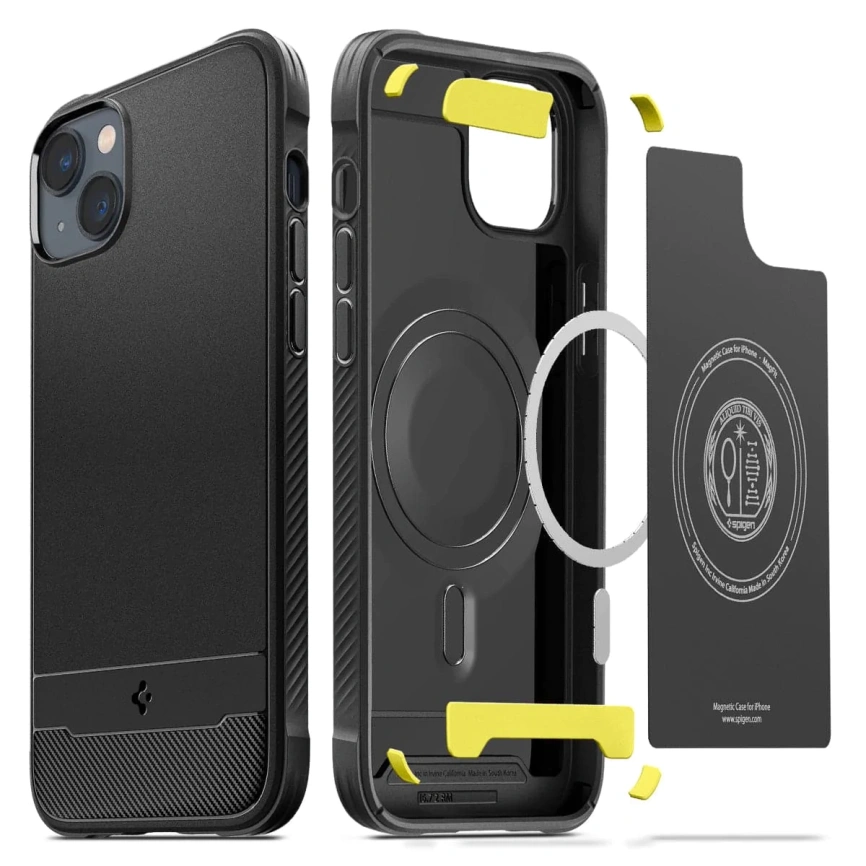 Чехол Spigen Rugged Armor (MagFit) для iPhone 14 (ACS05036) Black фото 8