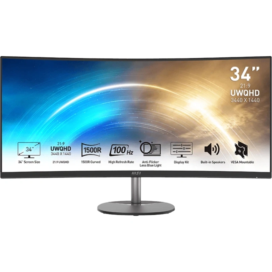 Монитор MSI 34" PRO MP341CQ VA Black (9S6-3PB2CT-027) фото 1