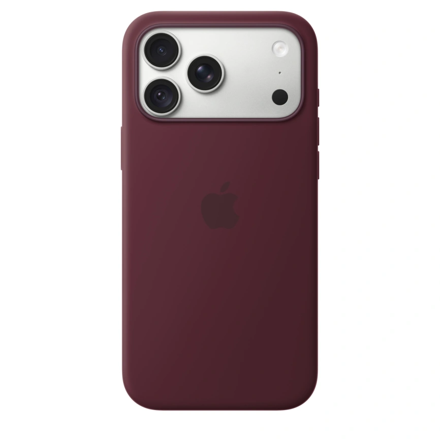 Чехол Apple Silicone Case with MagSafe для iPhone 18 Pro Burgundy (MK8U4) фото 3