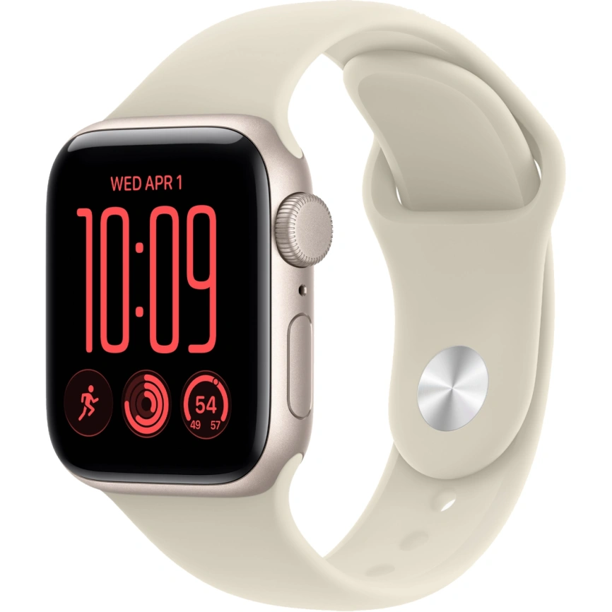 Смарт-часы Apple Watch SE (2026) 40mm Starlight Aluminum Sand Sport Band S/M фото 1