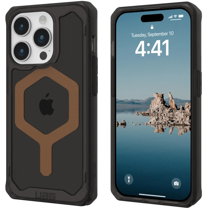 Чехол UAG с поддержкой MagSafe Plyo для iPhone 15 Pro Max Black/Bronze (114305114085) фото 4
