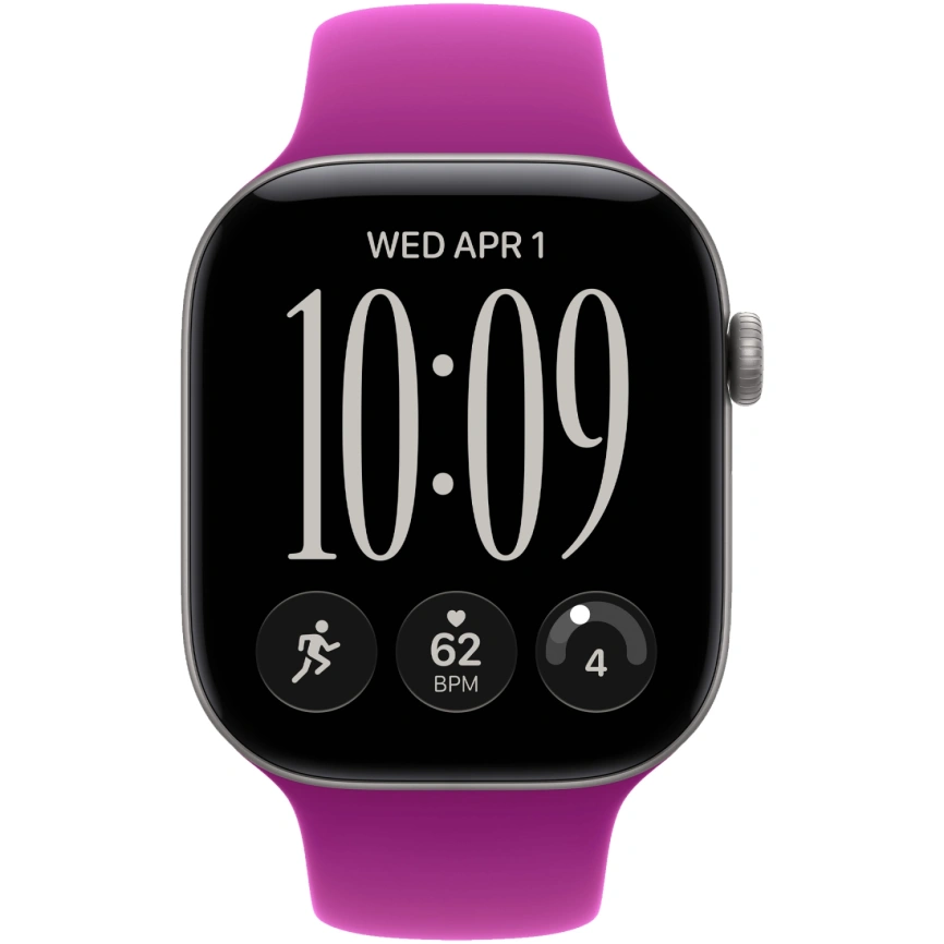 Смарт-часы Apple Watch Series 12 42mm Space Gray Aluminum Case with Magenta Sport Band S/M фото 3