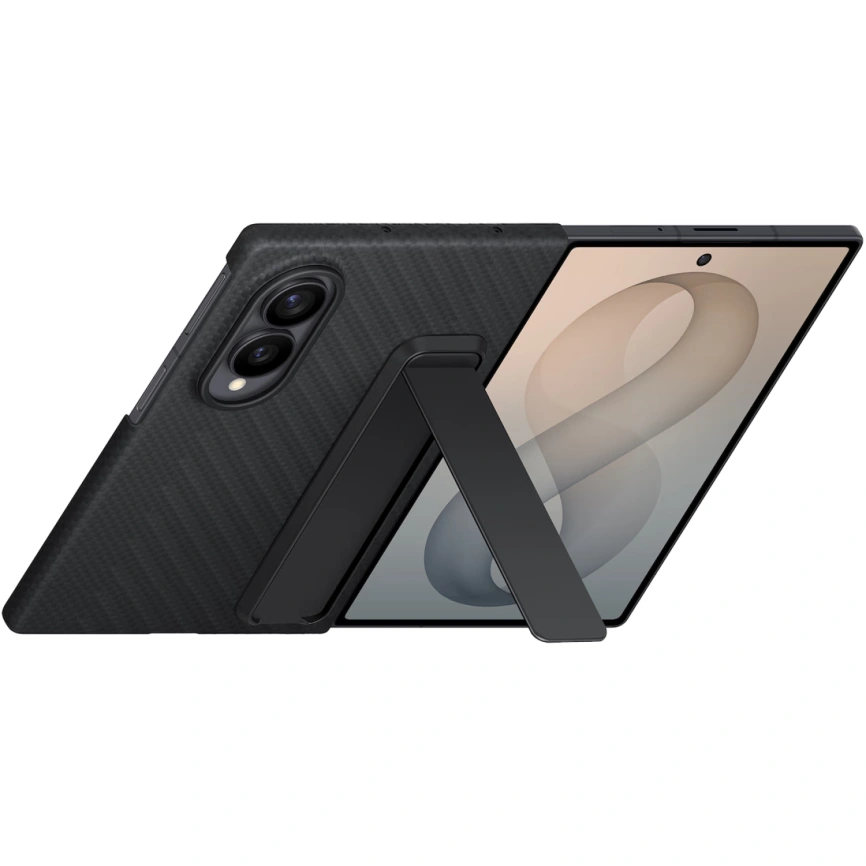 Чехол Samsung Carbon StanDing Case для Galaxy Z Fold8 Black фото 1