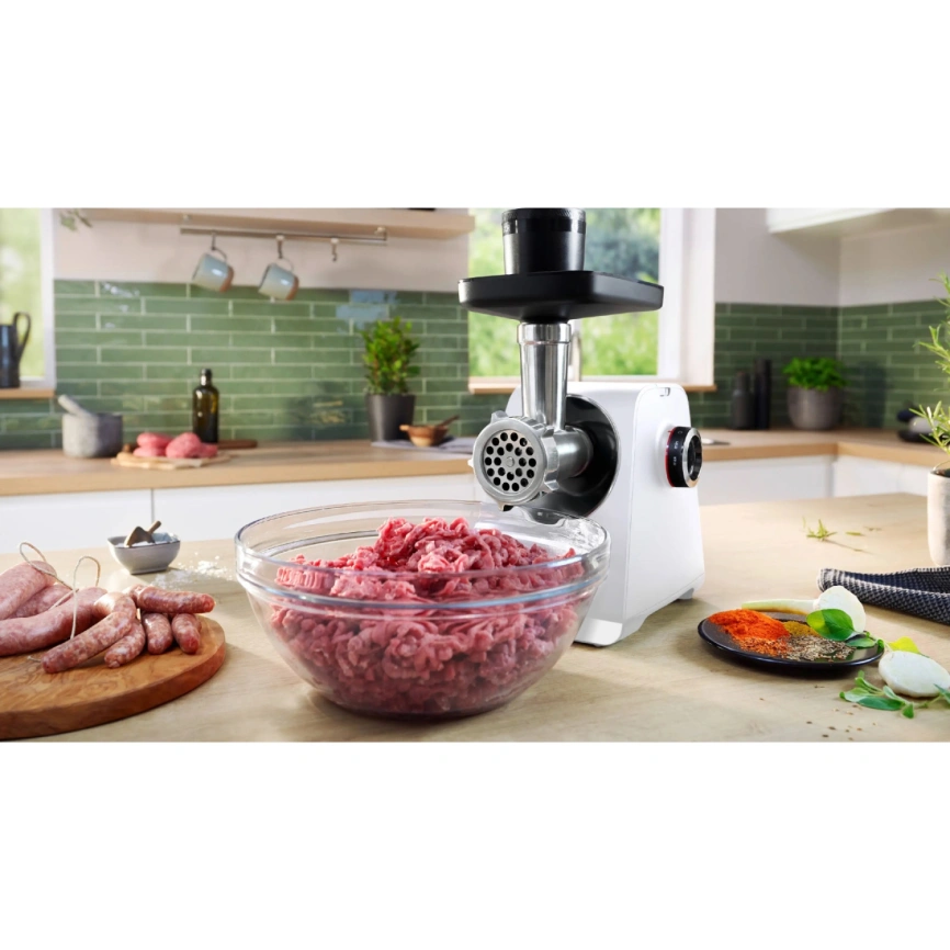 Мясорубка Bosch MFWS609W White/Black фото 2