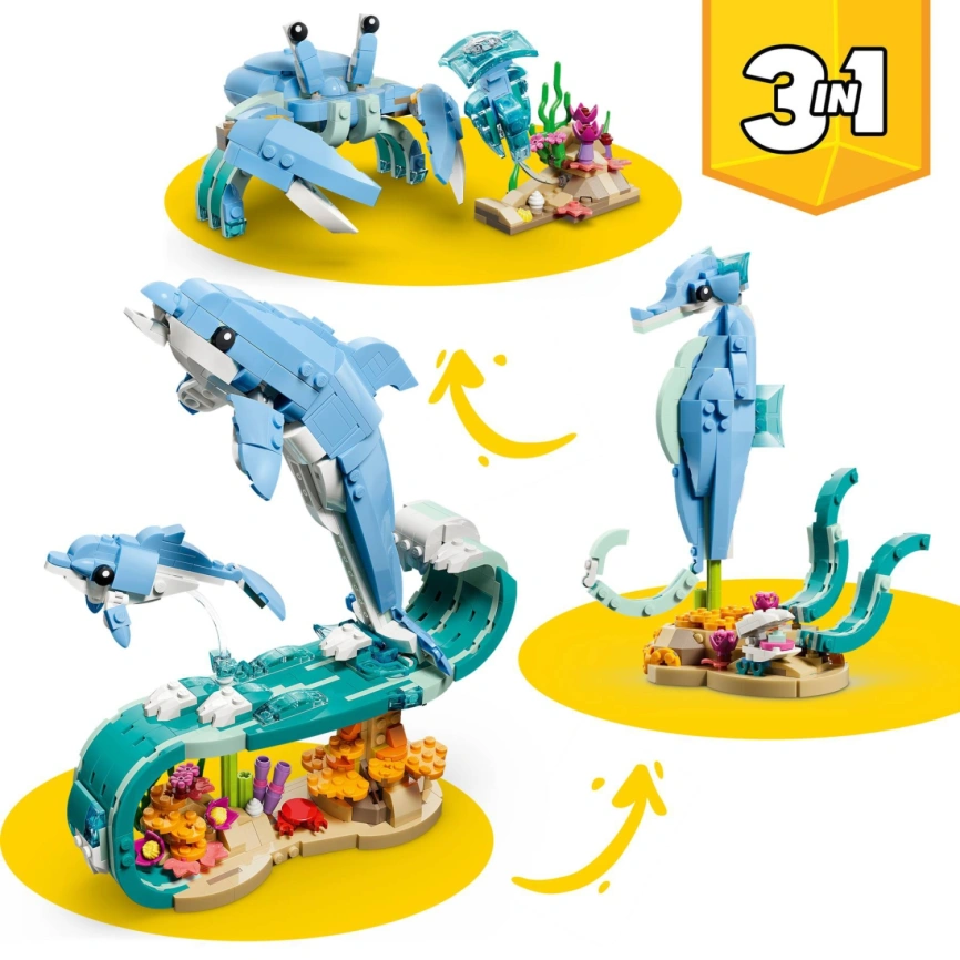 Конструктор LEGO Creator Beautiful Dolphins 3 in 1 31385 фото 1