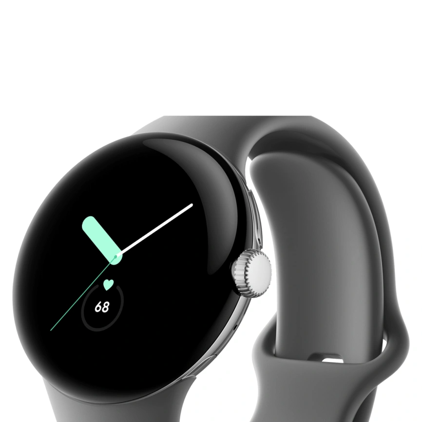 Смарт-часы Google Pixel Watch LTE Polished Silver case/Charcoal Active band фото 5