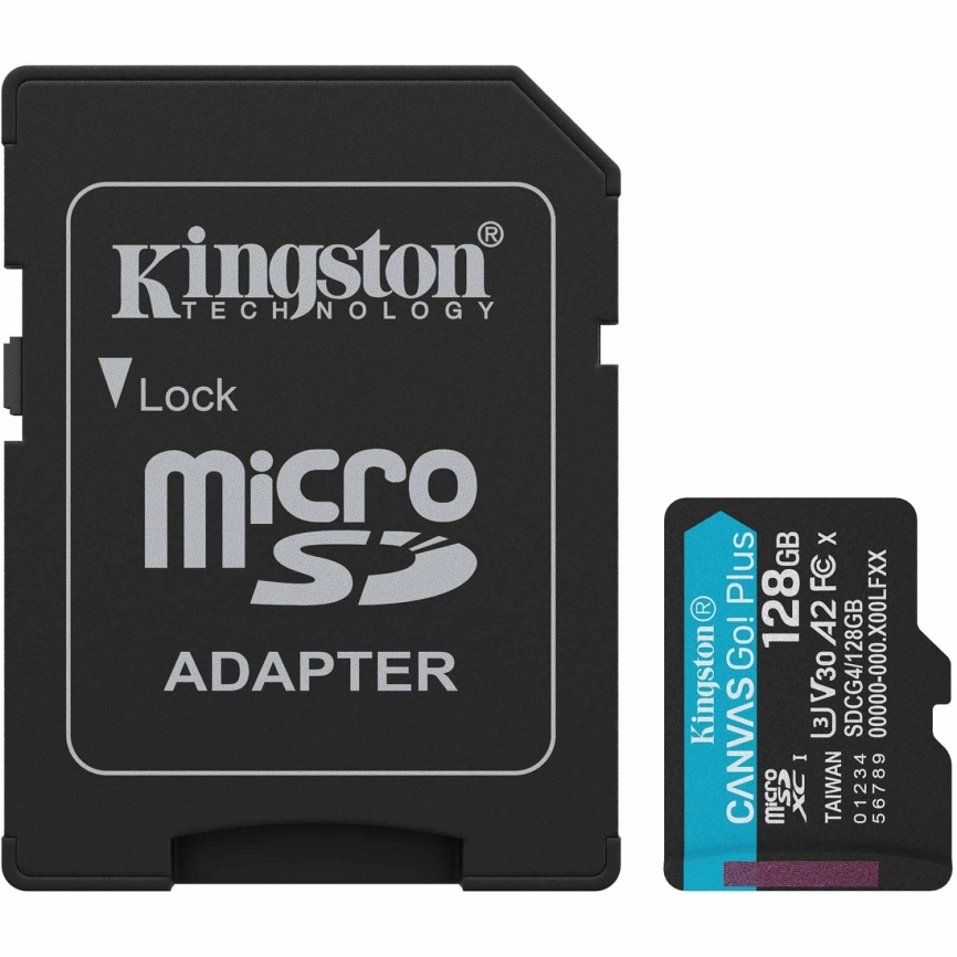 Карта памяти Kingston Canvas Go Plus 128GB MicroSDXC (SDCG4/128GB) фото 1