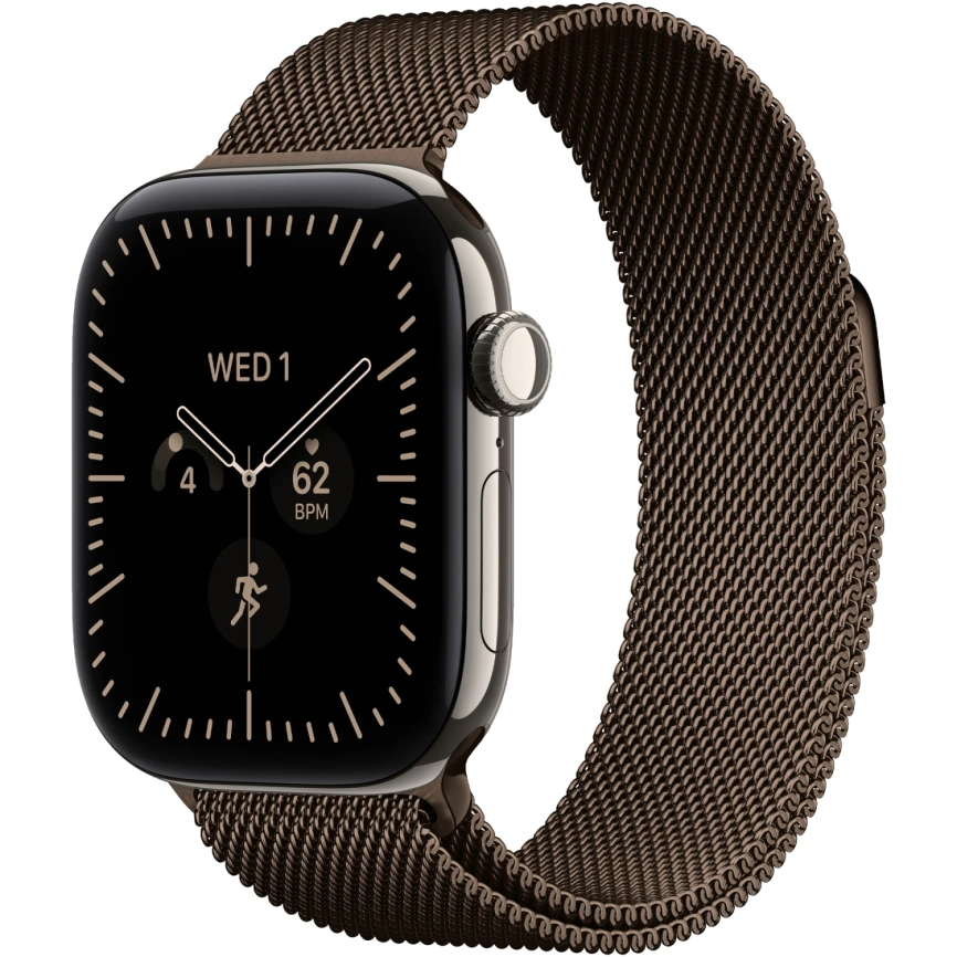 Смарт-часы Apple Watch Series 12 42mm Natural Titanium Case with Dark Bronze Milanese Loop фото 1