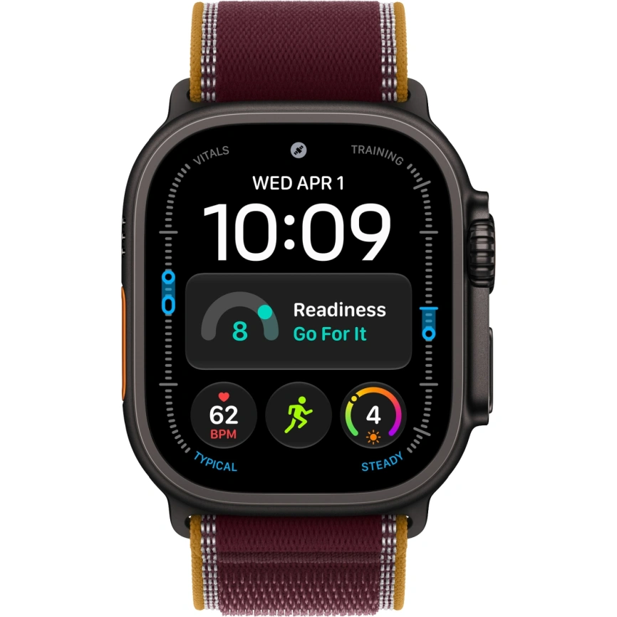 Смарт-часы Apple Watch Ultra 4 (2026) 49mm Black Titanium Case with Burgundy Trail Loop M/L фото 3
