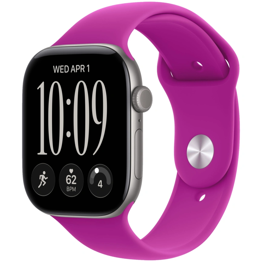 Смарт-часы Apple Watch Series 12 42mm Space Gray Aluminum Case with Magenta Sport Band S/M фото 1