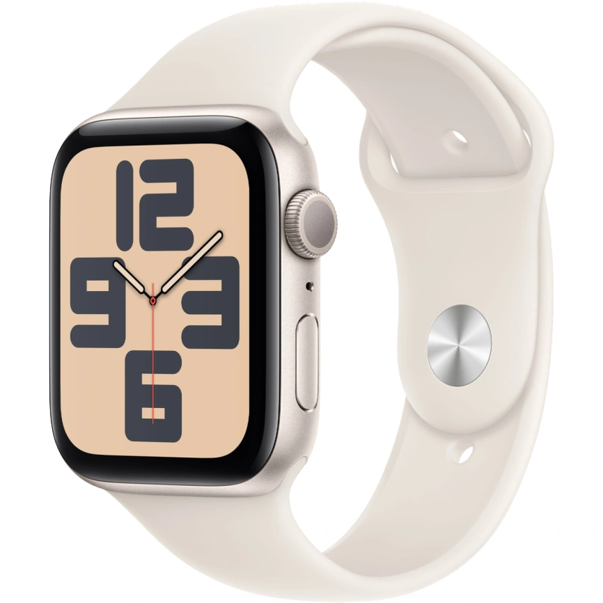 Смарт-часы Apple Watch SE (2024) 40mm Starlight Aluminium Case with Starlight Sport Band M/L (MXEG3) фото 1