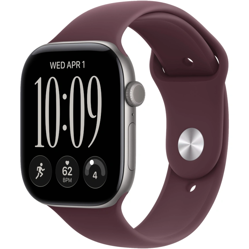 Смарт-часы Apple Watch Series 12 42mm Space Gray Aluminum Case with Burgundy Sport Band S/M фото 1