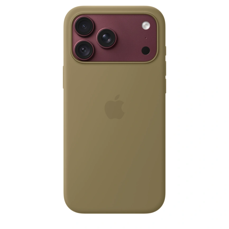 Чехол Apple Silicone Case with MagSafe для iPhone 18 Pro Olive (MK8V4) фото 4
