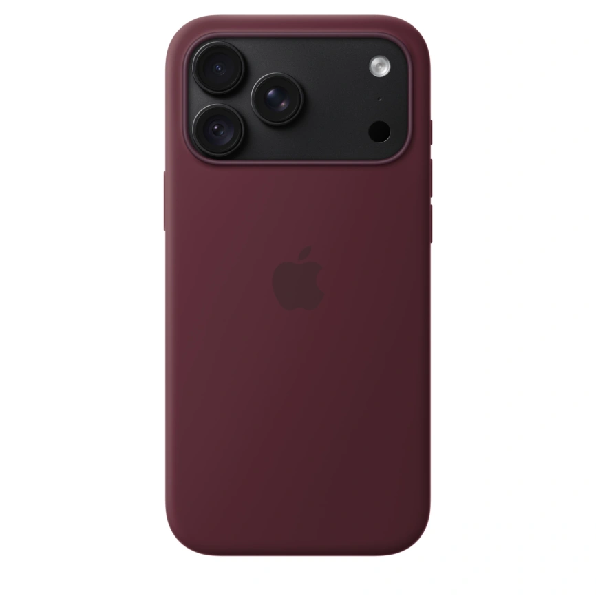 Чехол Apple Silicone Case with MagSafe для iPhone 18 Pro Burgundy (MK8U4) фото 4