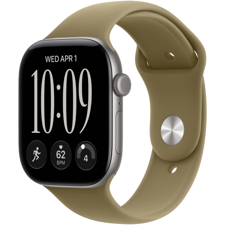 Смарт-часы Apple Watch Series 12 42mm Space Gray Aluminum Case with Olive Sport Band M/L фото 1