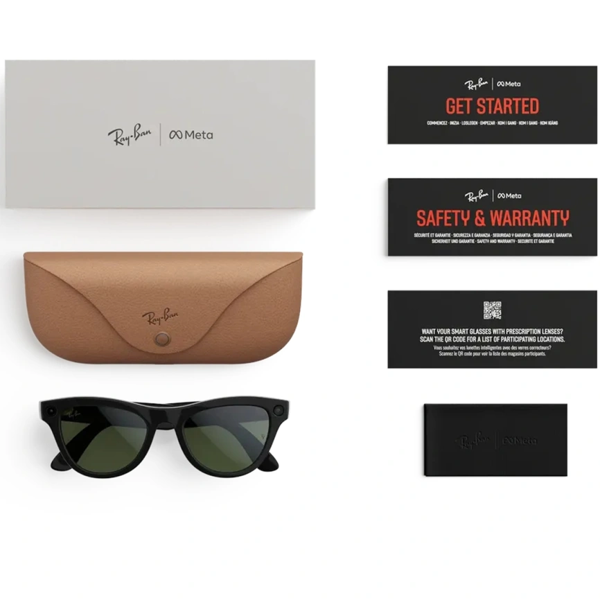 Умные очки Ray-Ban Skyler (Gen 2) Shiny Black Standard Clear to Graphite Green Transitions фото 7
