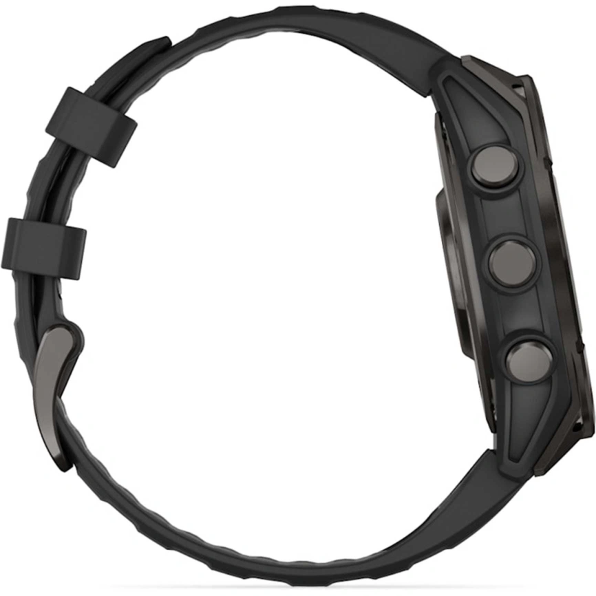Смарт-часы Garmin Fenix 8 47mm Amoled Sapphire (010-02904-21) Carbon Gray DLC Titanium with Black/Pebble Gray Silicone Band фото 4
