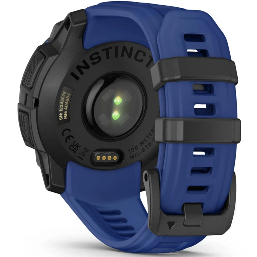 Смарт-часы Garmin Instinct 3 45mm Amoled Bolt Blue/Black Band (010-02936-03) фото 2