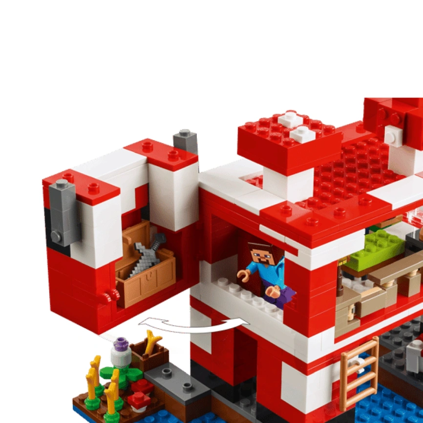 Конструктор LEGO Minecraft The Mooshroom House 21270 фото 3