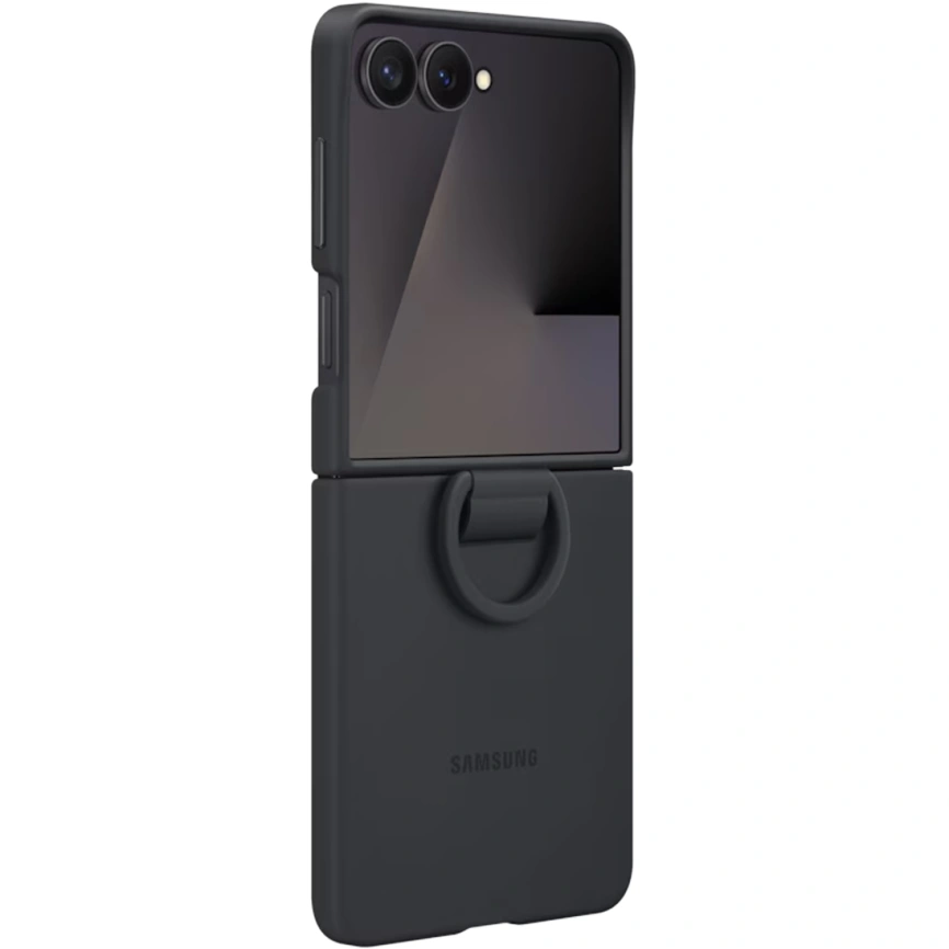 Чехол Samsung Silicone Ring Case для Galaxy Z Flip7 Black фото 2
