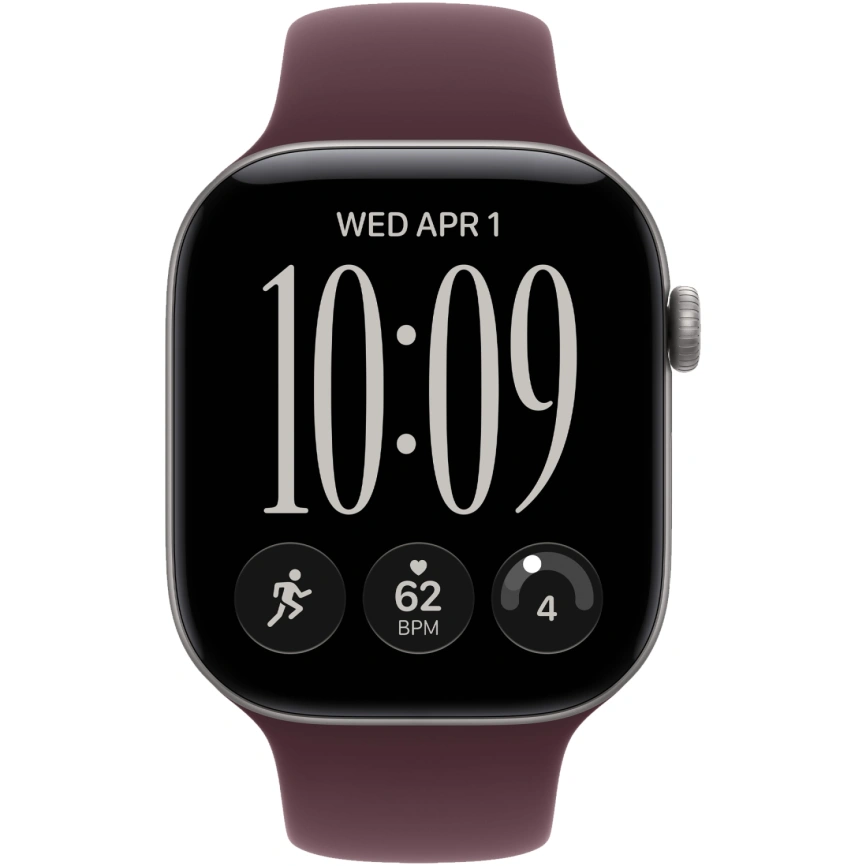 Смарт-часы Apple Watch Series 12 42mm Space Gray Aluminum Case with Burgundy Sport Band S/M фото 3