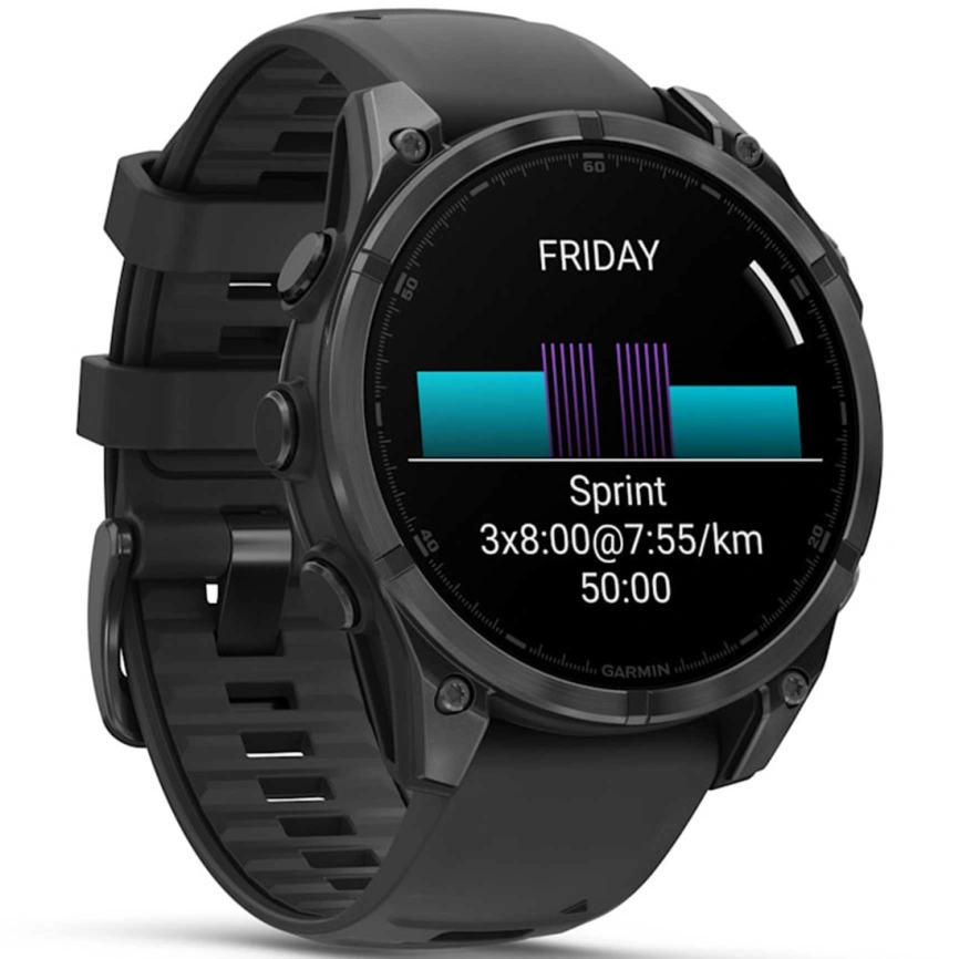 Смарт-часы Garmin Fenix 8 47mm Amoled (010-02904-00) Slate Gray with Black Silicone Band фото 3