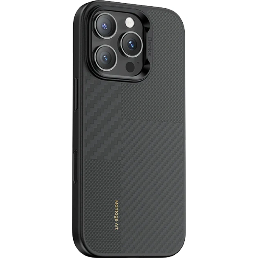 Чехол Benks Montage ArmorAir Case built with Kevlar для iPhone 16 Pro Black фото 4