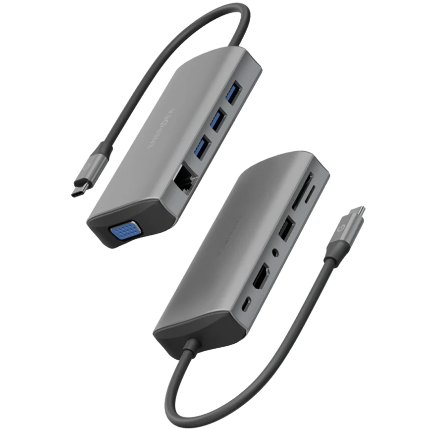 Адаптер EnergEA AluHub Max 100W USB-C(11in1) Space Gray фото 4