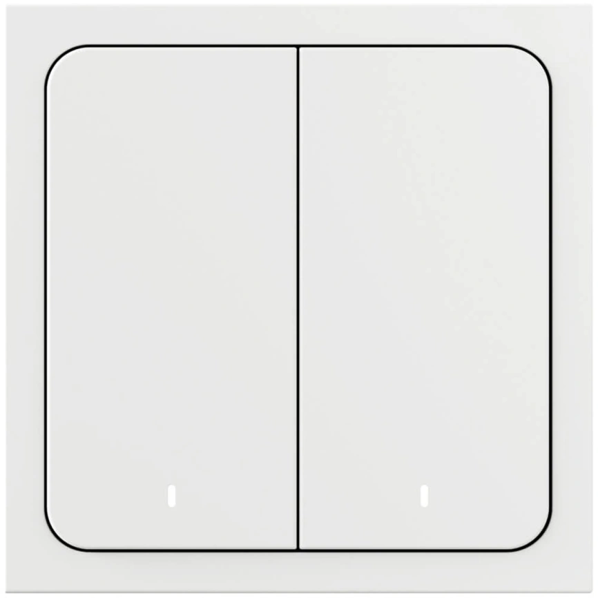 Умный выключатель Яндекс 2 клавиши, беспроводной Яндекс Zigbee (YNDX-00535) White (Белый) фото 3
