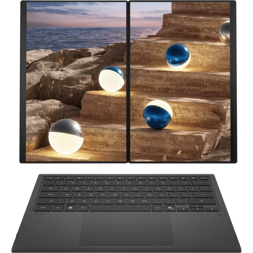 Ноутбук ASUS Zenbook Duo UX8407AA-SN537X 14 OLED/X9 378H Ultra/32GB/2TB SSD (90NB16V1-M00VT0) Moher Gray фото 2