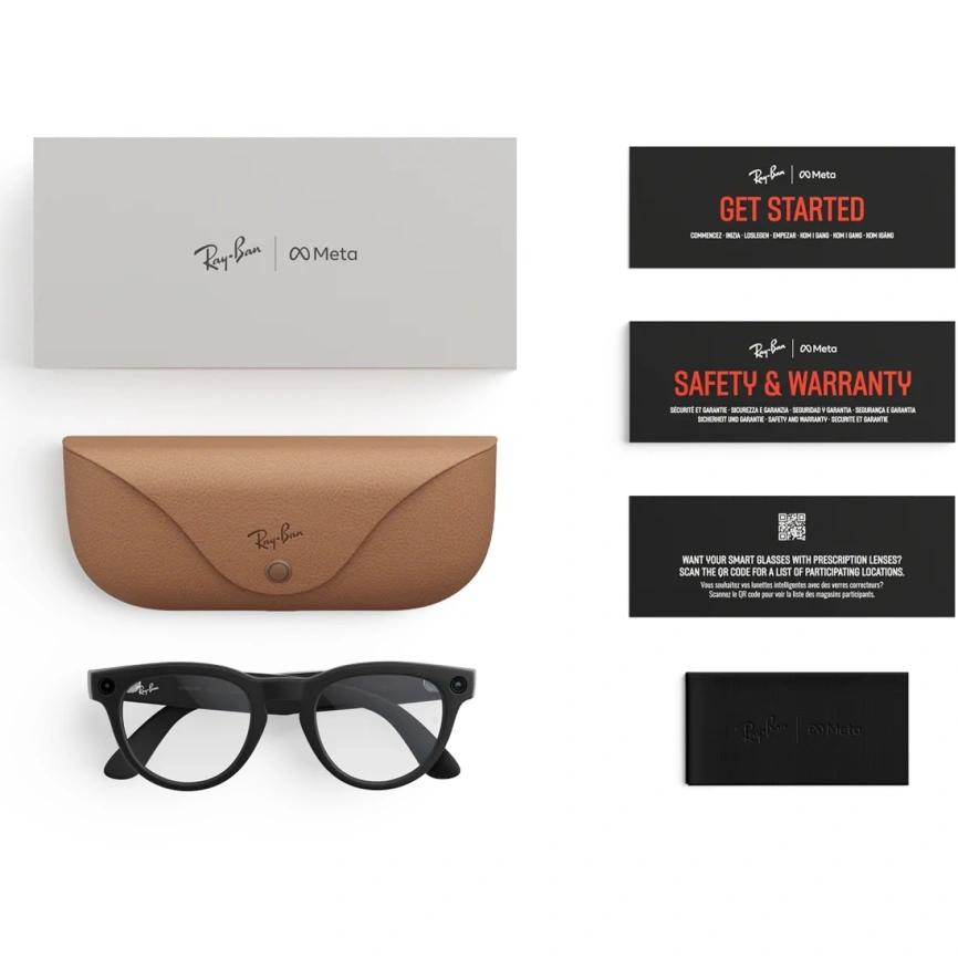 Умные очки Ray-Ban Headliner (Gen 2) Matte Black (RW4013) M Clear фото 5