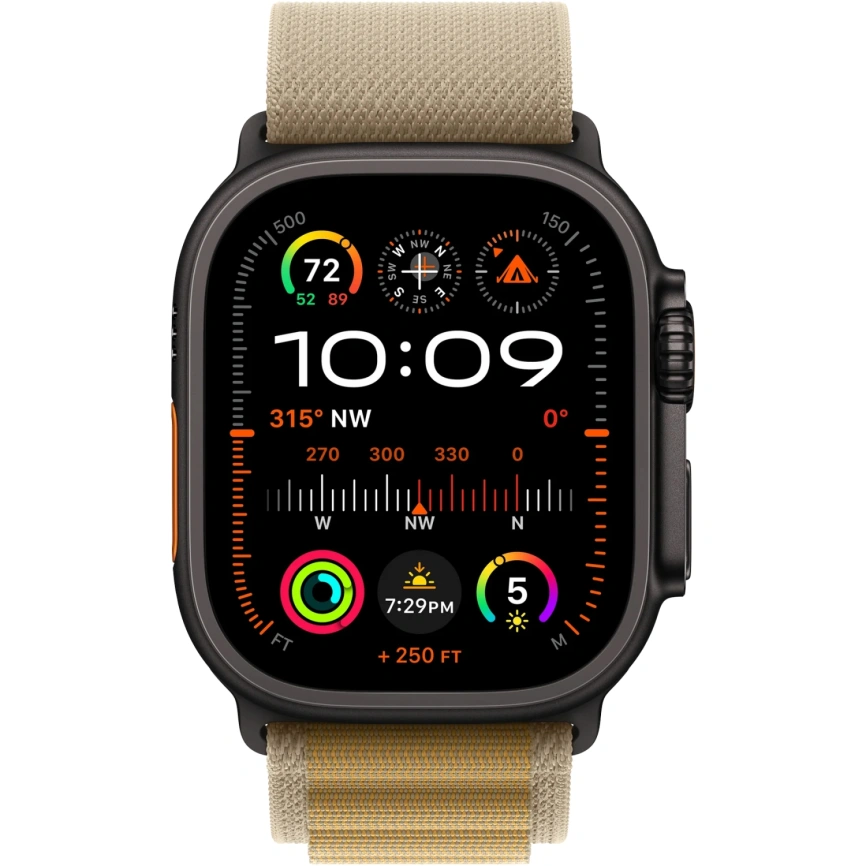 Ремешок Apple Watch Ultra 49mm Tan Alpine Loop M Black Titanium Finish (MYQ13FE) фото 3