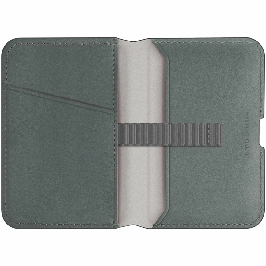 Картхолдер Uniq Lyden DS RFID-Blocking Magnetic Wallet Lichen Green/Ivory (LYDENDSMW-LGRNIVY) фото 2